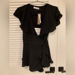 Black Backless Romper